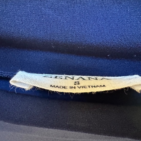 Zenana Tunic Tops (2 - Navy and Grey - Size Small) - Picture 4 of 4